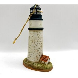 Lefton 4" Cape Cod Lighthouse 1994 Ceramic Ornament Figurine Coastal Nautical